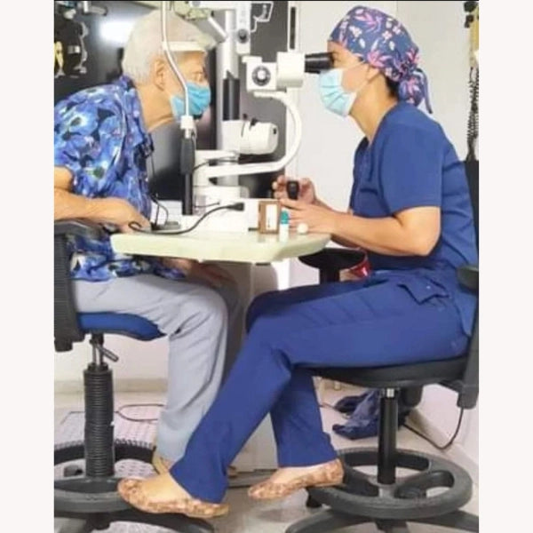 A photo of Sophia M. wearing Oh!pedics shoes: 'The orthotic provides incredible pressure relief at the heel. As someone who suffers from calcaneal spurs, these flats have been a lifesaver!'