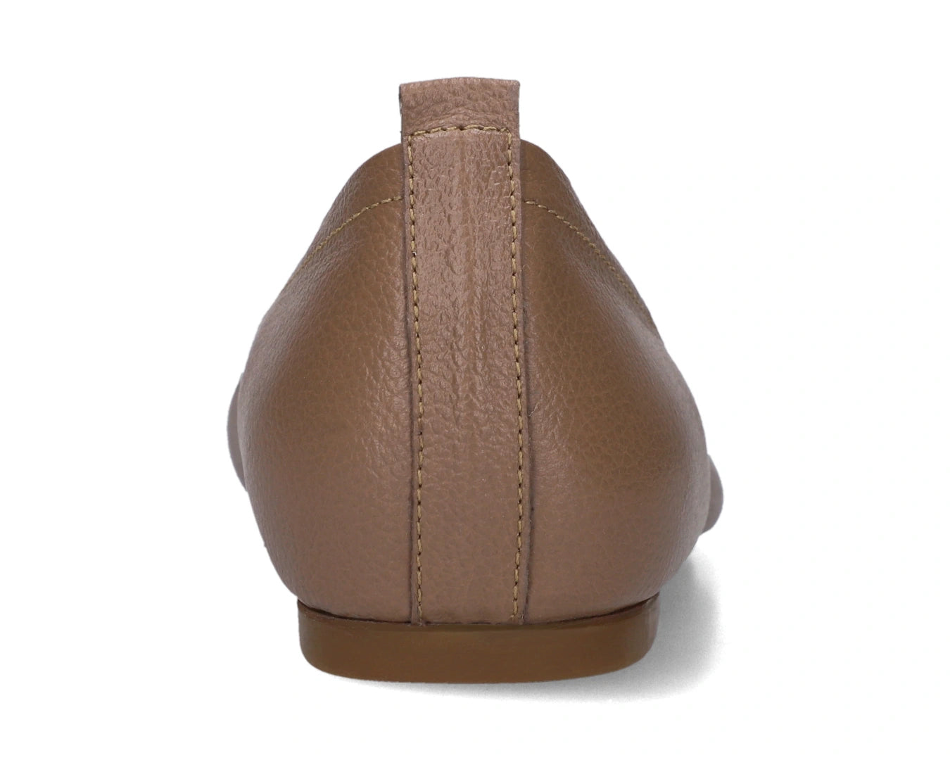 Back view of Clay Full-Grain Leather Ballet Flats showing the leather texture.